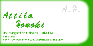 attila homoki business card